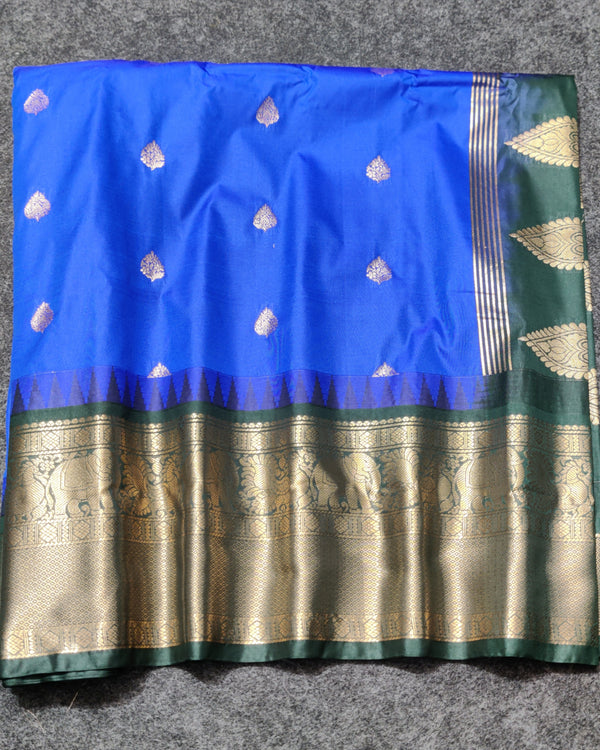 Gadwal Semi Silk Saree - GSM14