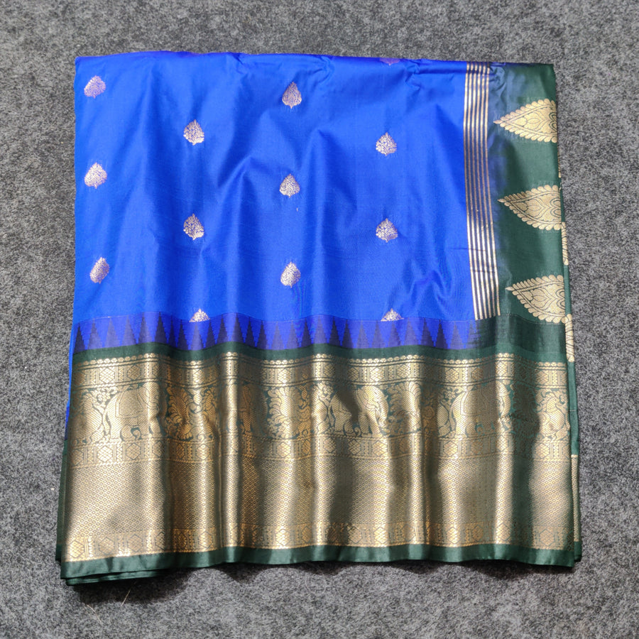 Gadwal Semi Silk Saree - GSM14