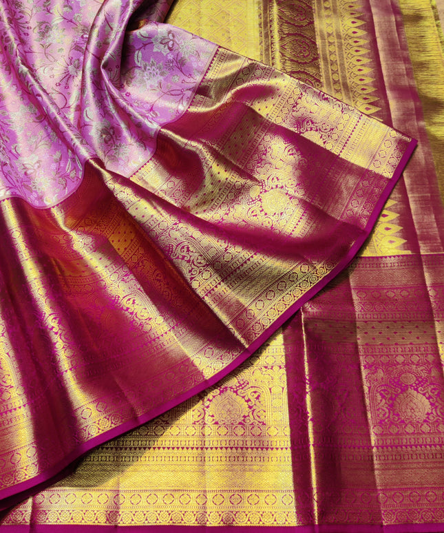 Kanchi Meenakari Brocade Pure handloom Silk Saree - KMP1790