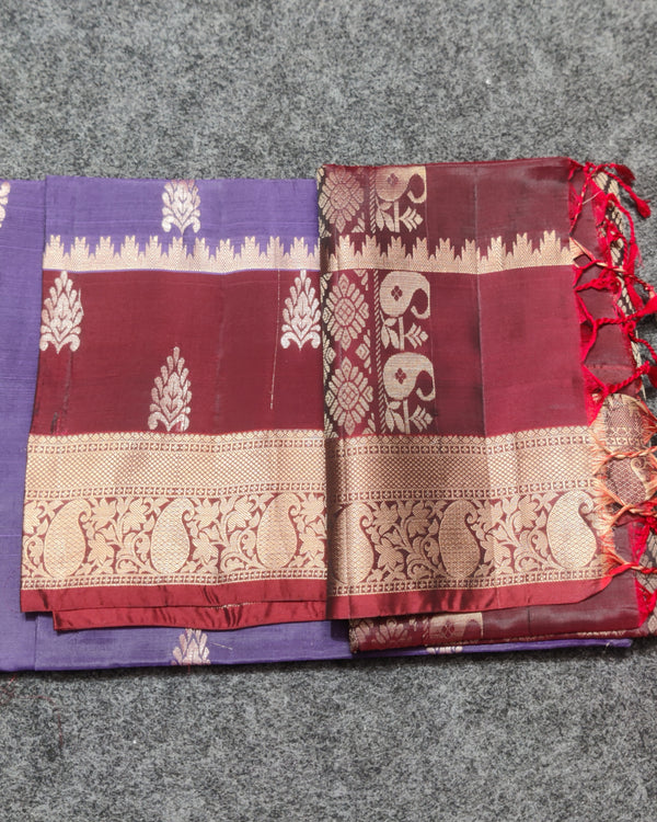 Lightweight pattu Scurt Border Saree - LWP355