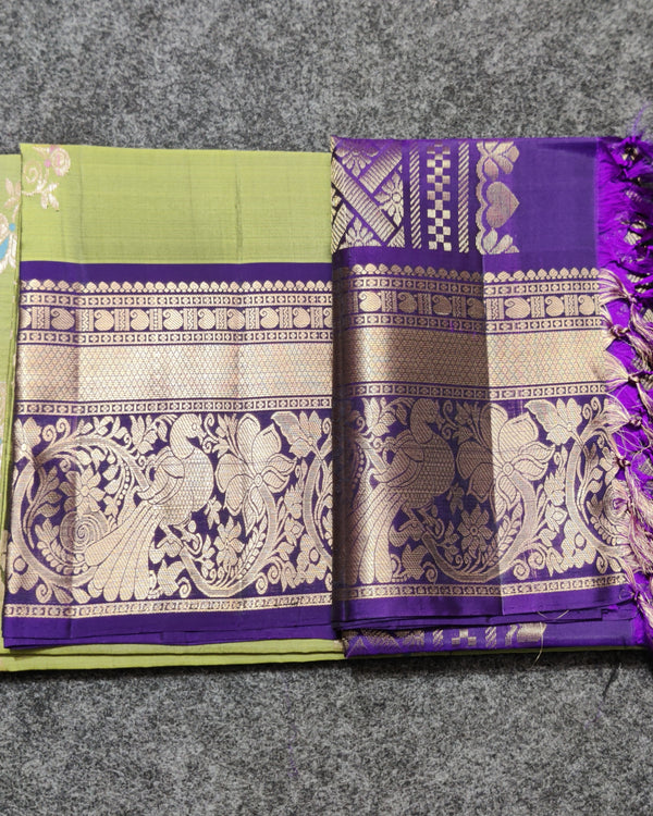 Meenakari kanchi lightweight pattu Saree - KMP17