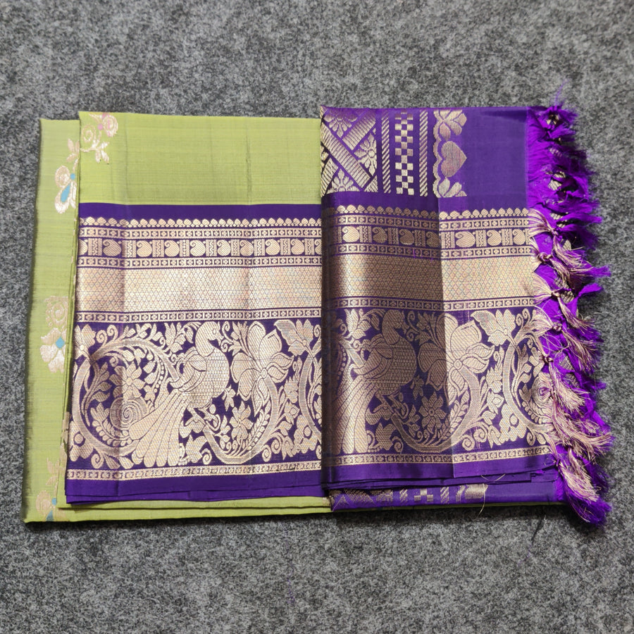 Meenakari kanchi lightweight pattu Saree - KMP17