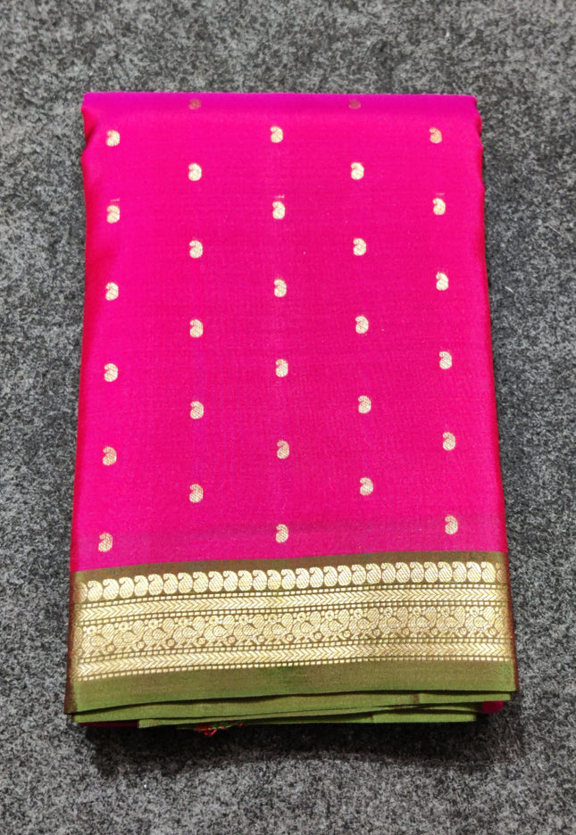 Kanchi pattu small border saree - KMP3137