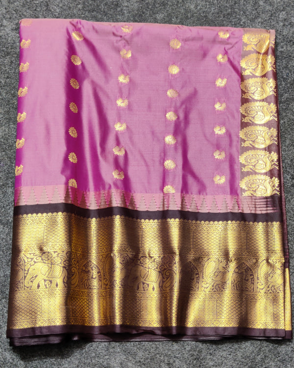 Gadwal Semi Silk Saree - GSM09