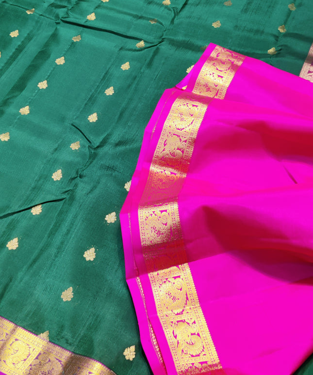 Kanchipattu small border saree - KMP211