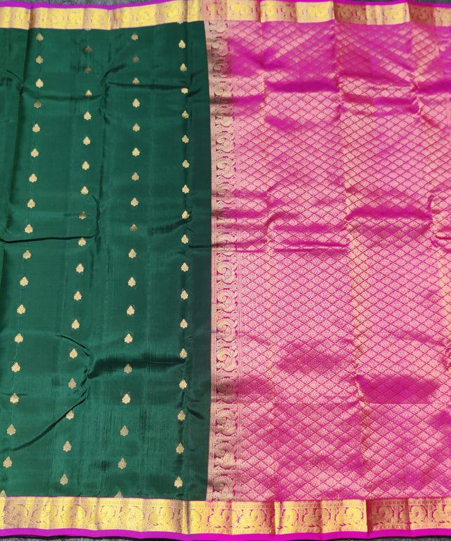 Kanchipattu small border saree - KMP211