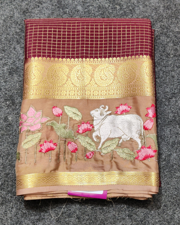 Semi crepe silk saree - SC06