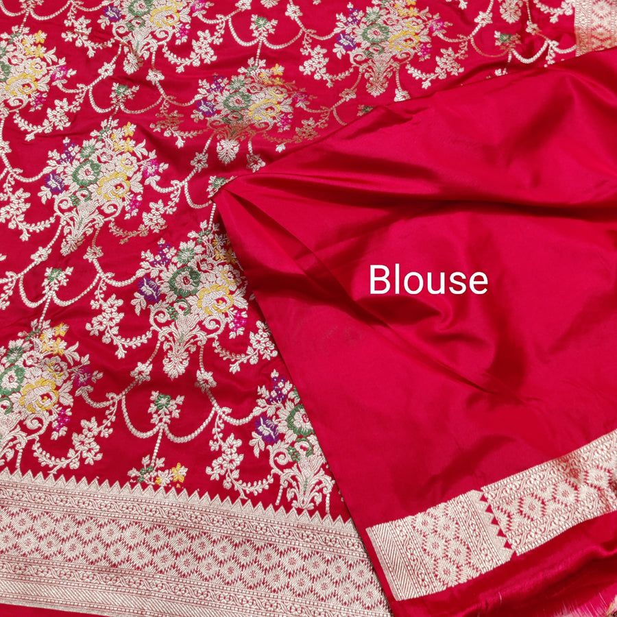 Banaras Katan Allover Meenakari - BRS41