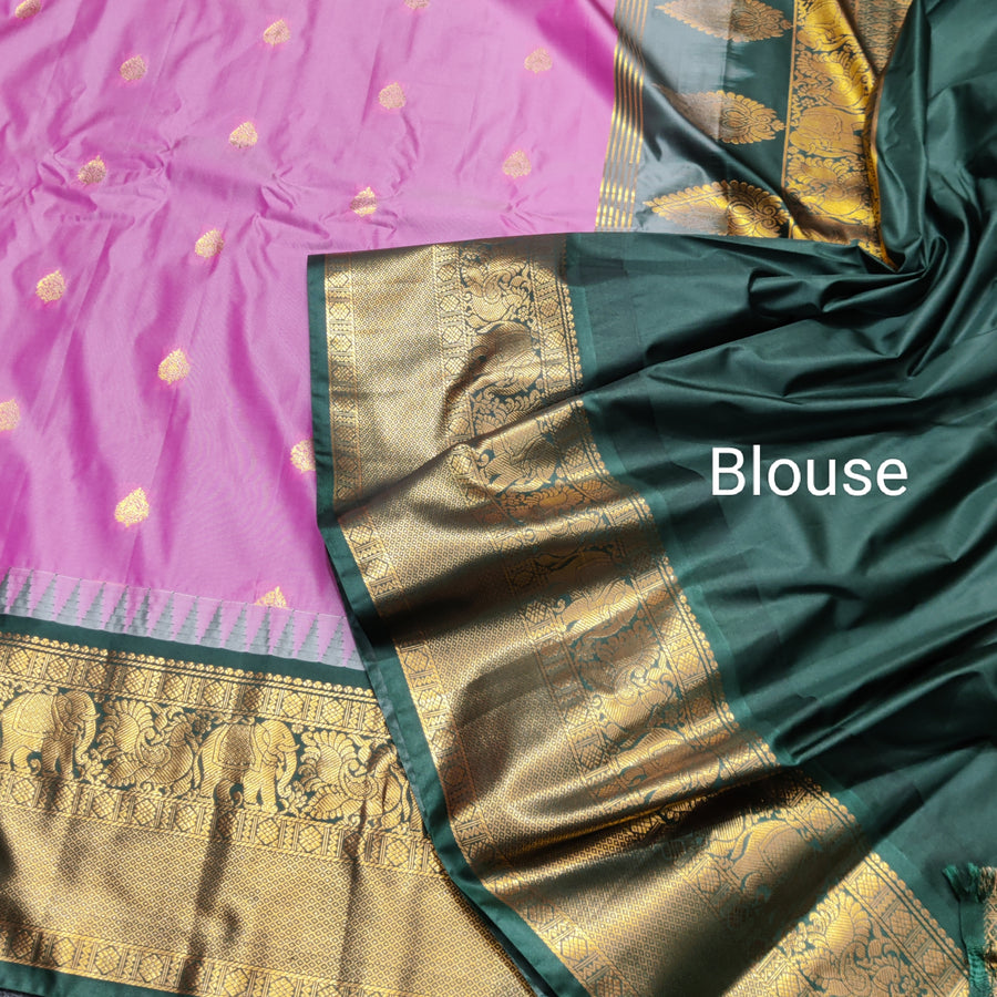 Gadwal Semi Silk Saree - GSM19