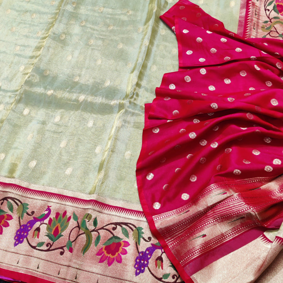 Banaras Tissue Paithani silk saree - BRS15