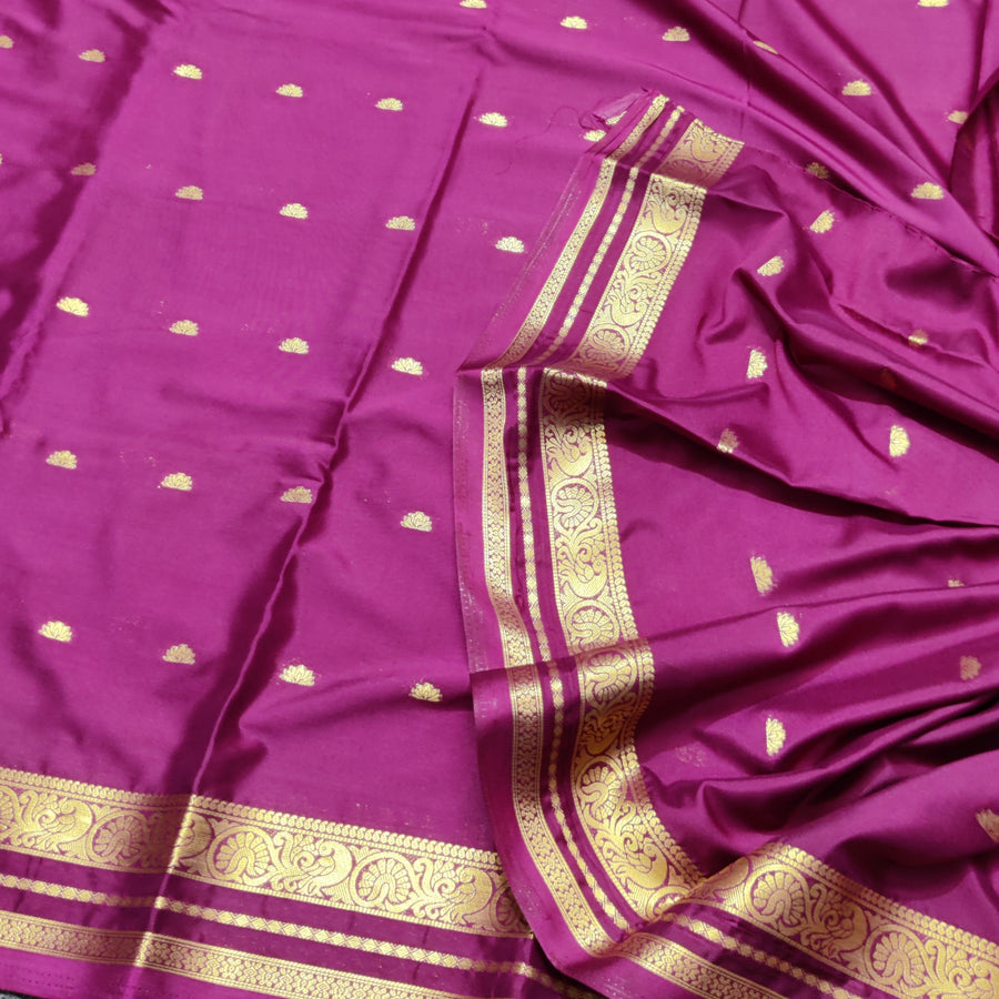 Mysore crepe semi silk saree - M13