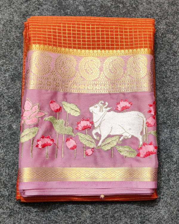 Semi crepe silk saree - SC01