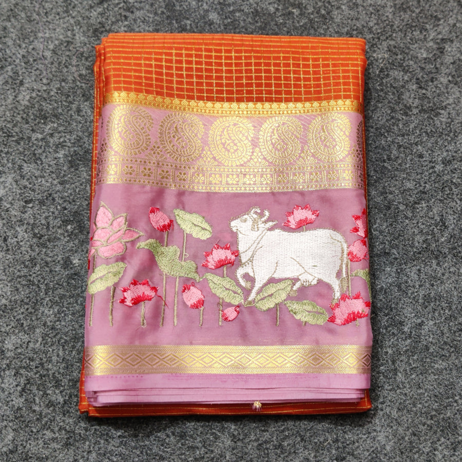 Semi crepe silk saree - SC01