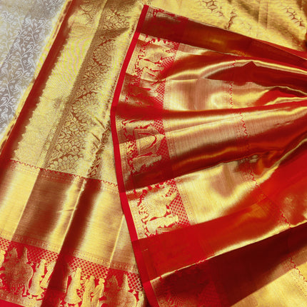 Kanchi Pattu Golden zari Bridal saree - KMP3037