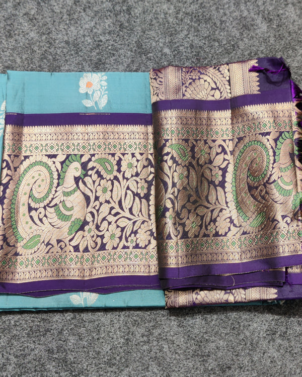 Meenakari kanchi lightweight pattu Saree - KMP149