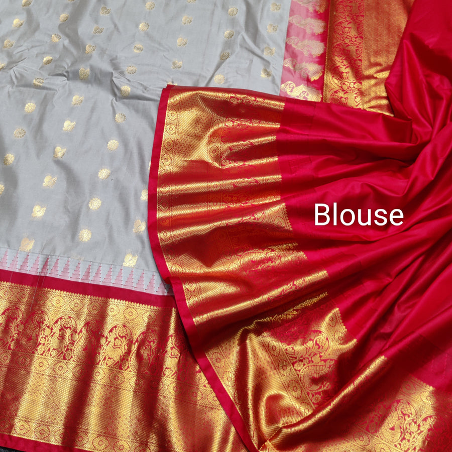 Gadwal Semi Silk Saree - GSM21