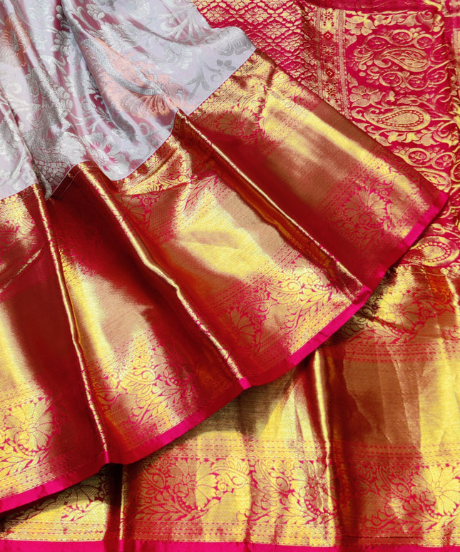 Kanchi pattu half fine Bridal Saree -HF285