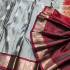 Kanchi pattu Small border saree - KMP91