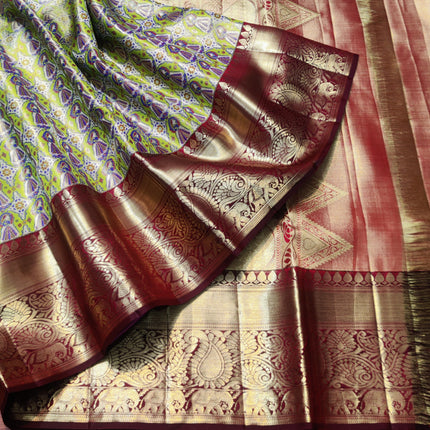 Kanchi Meenakari Brocade Pure handloom Silk Saree - KMP1783