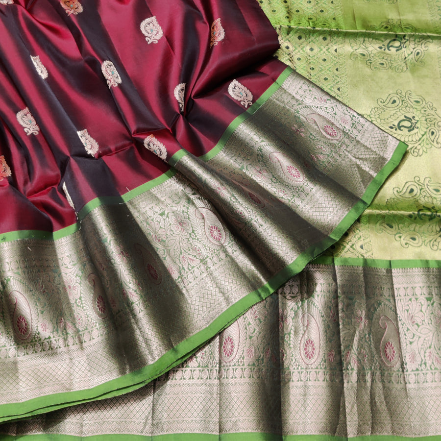 Meenakari kanchi lightweight pattu Saree - KMP141