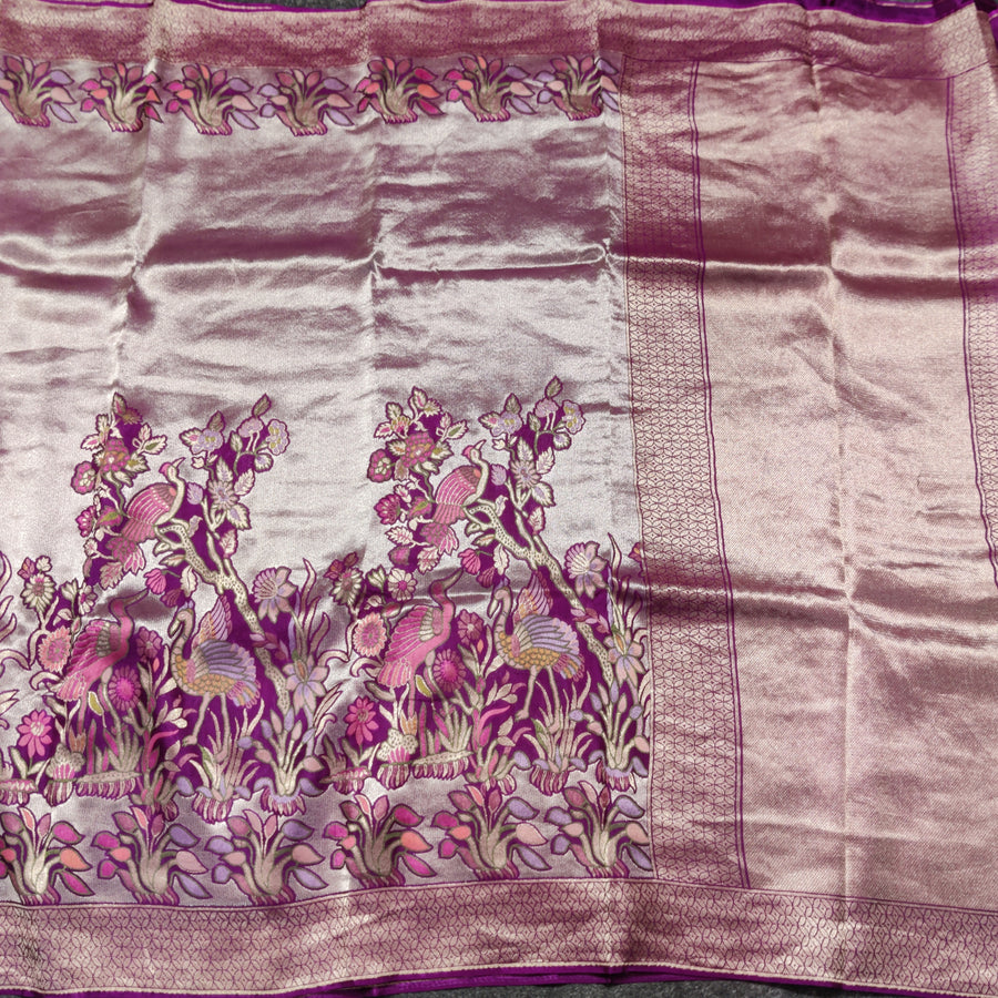 Banaras Tissue Allover Meenakari - BRS35
