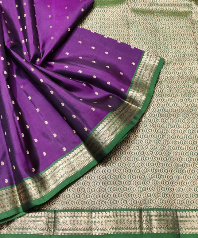 Kanchi pattu small border saree - KMP251