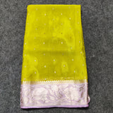 Chinon crepe silk saree -C18