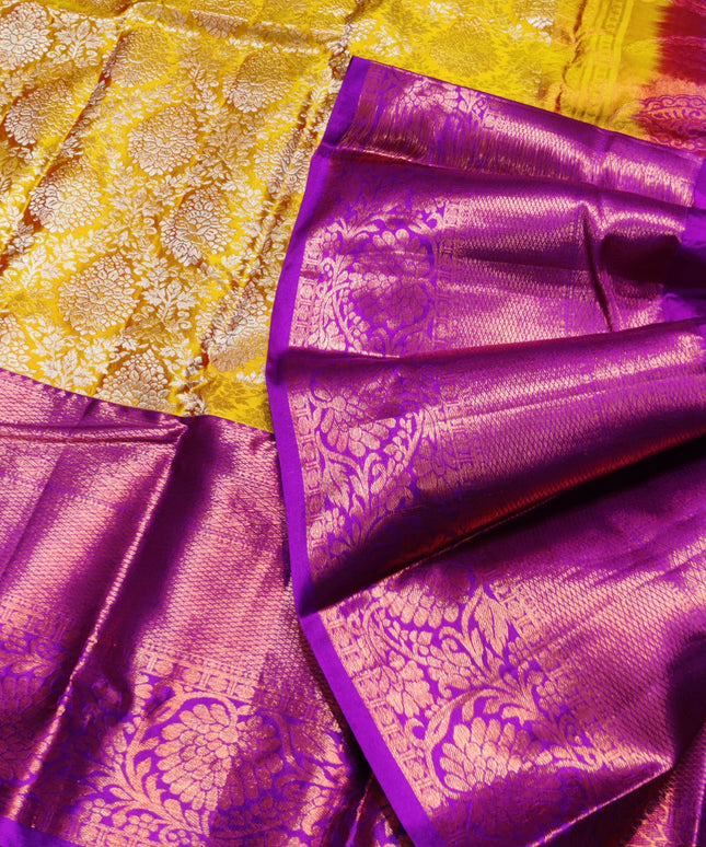 Kanchi pattu half fine bridal wear saree HF25